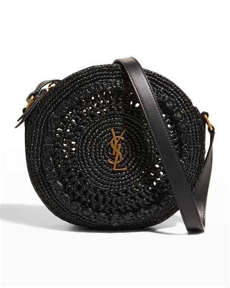 ysl icare bag raffia|ysl round raffia crossbody bag.